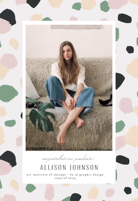 Bold Geometric Shapes - Graduation Announcement