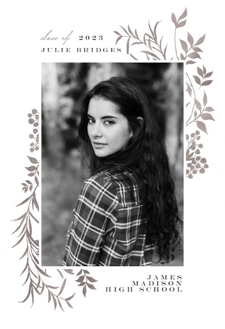 Botanical mood - Graduation Announcement