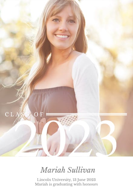 Brilliant Finale - Graduation Announcement