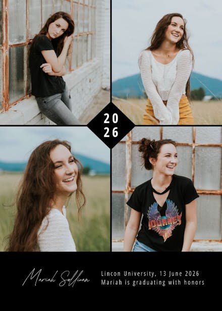 Cap happy - graduation announcement