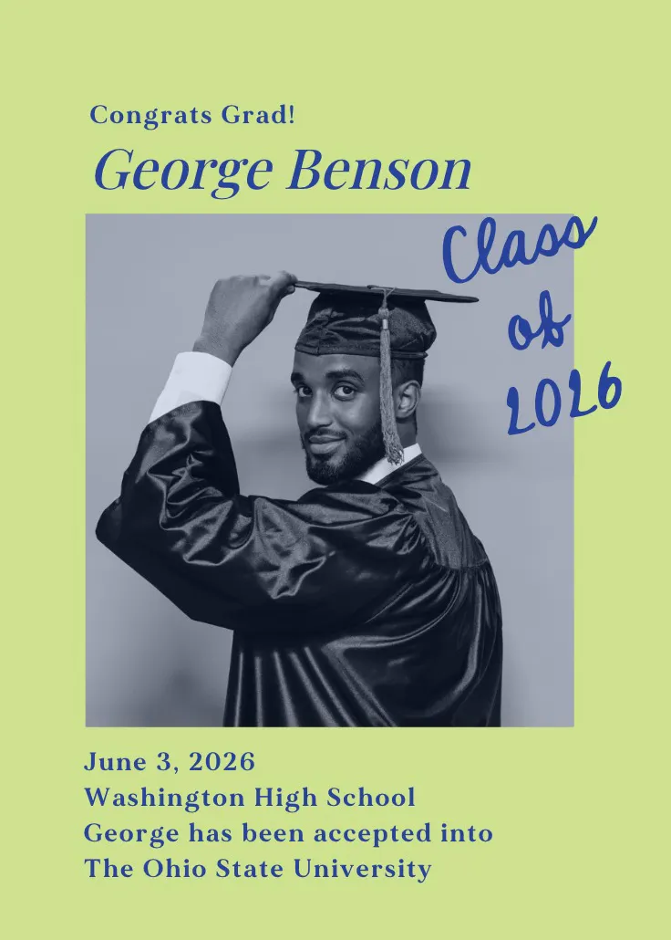 Color wash - anuncio de graduación