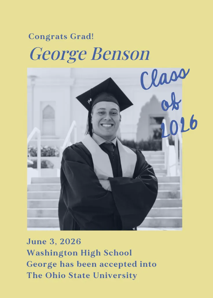 Color wash - anuncio de graduación