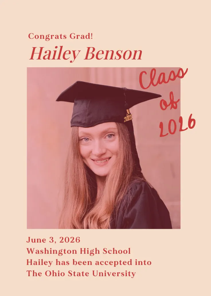 Color wash - anuncio de graduación