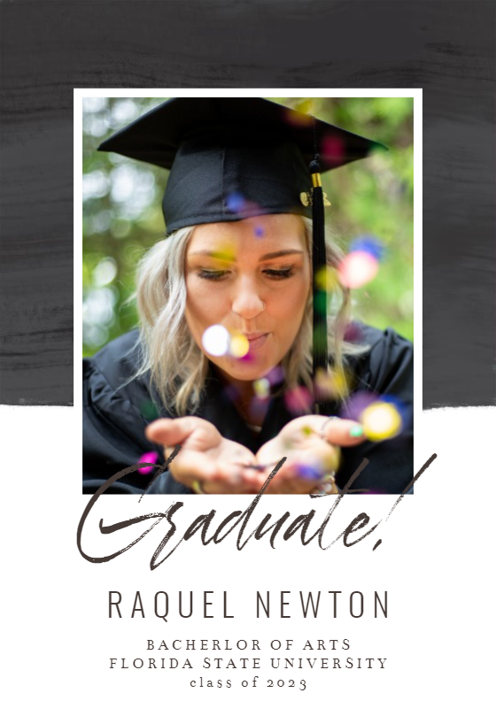 Colorful Paint Brushes - Graduation Announcement Template (Free ...