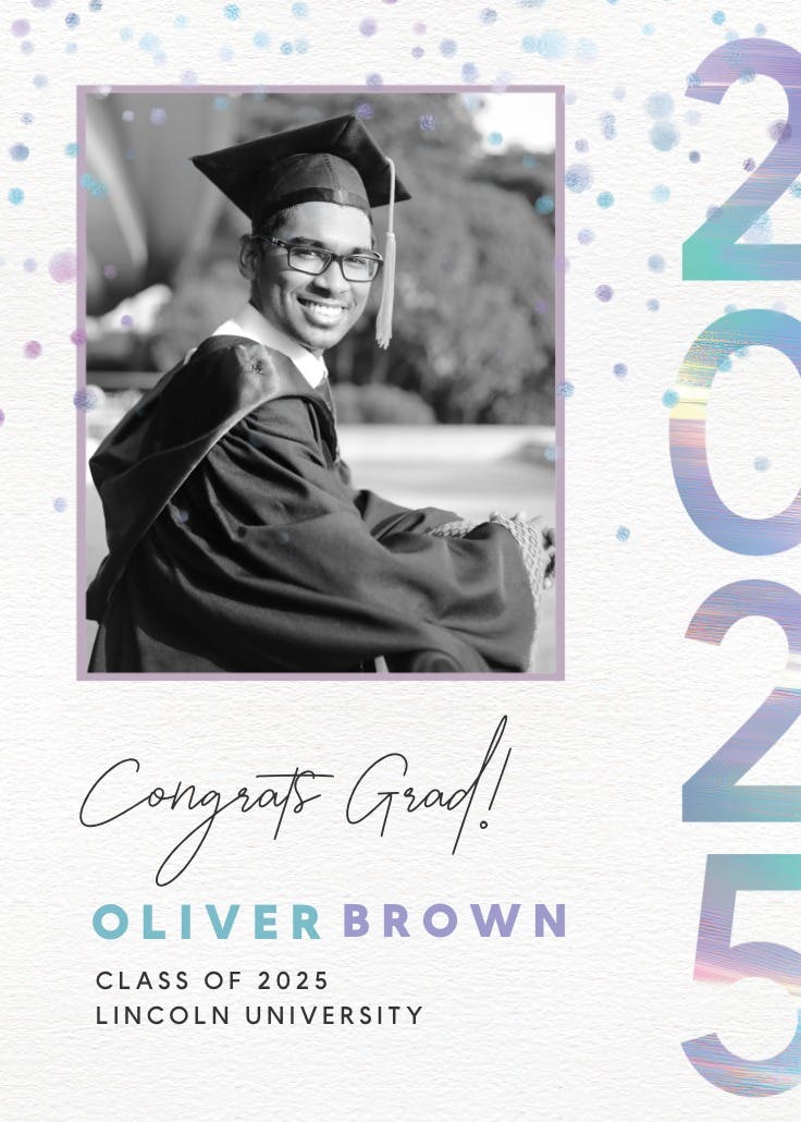 Confetti celebration - graduation announcement