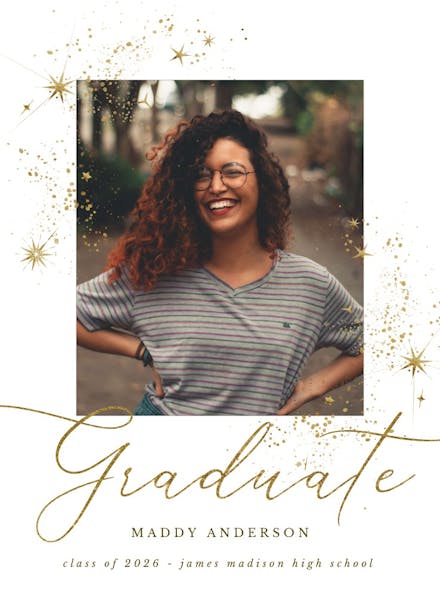 Cosmic star - graduation announcement
