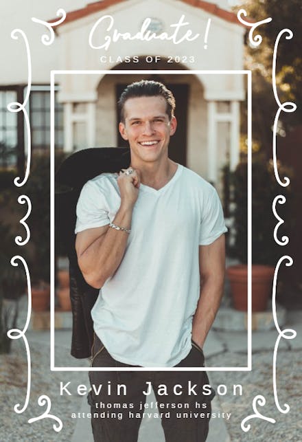 Doodle Frame - Graduation Announcement
