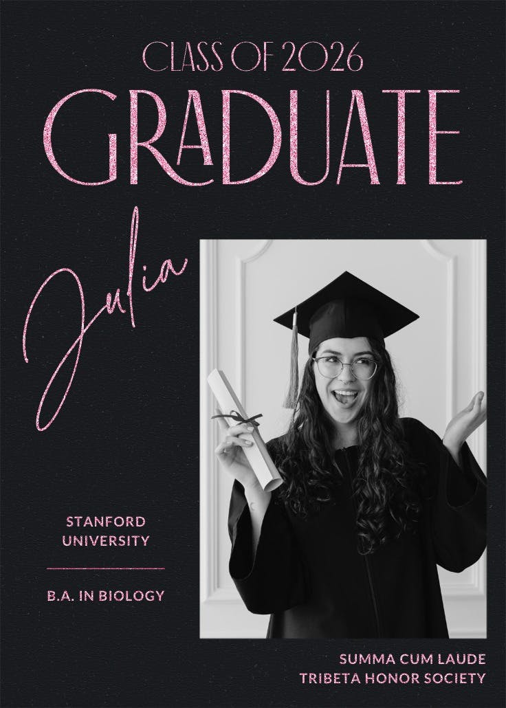 Editorial layout - graduation announcement