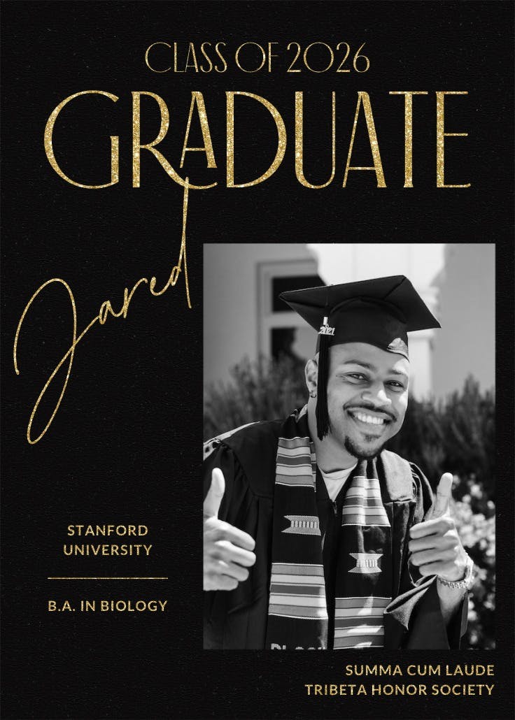 Editorial layout - graduation announcement