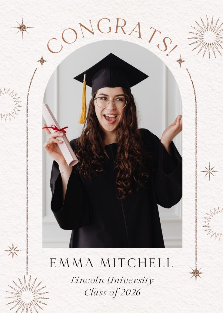 Elegant fifteen - anuncio de graduación