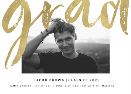 Fancy Grad - Graduation Announcement