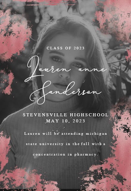 Foiled Photo - Graduation Announcement