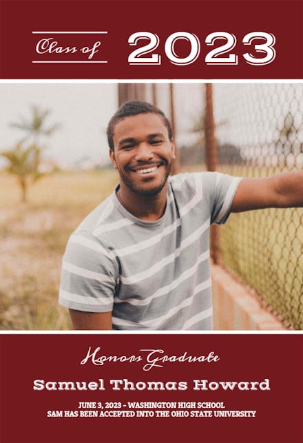 Forward Motion - Graduation Announcement