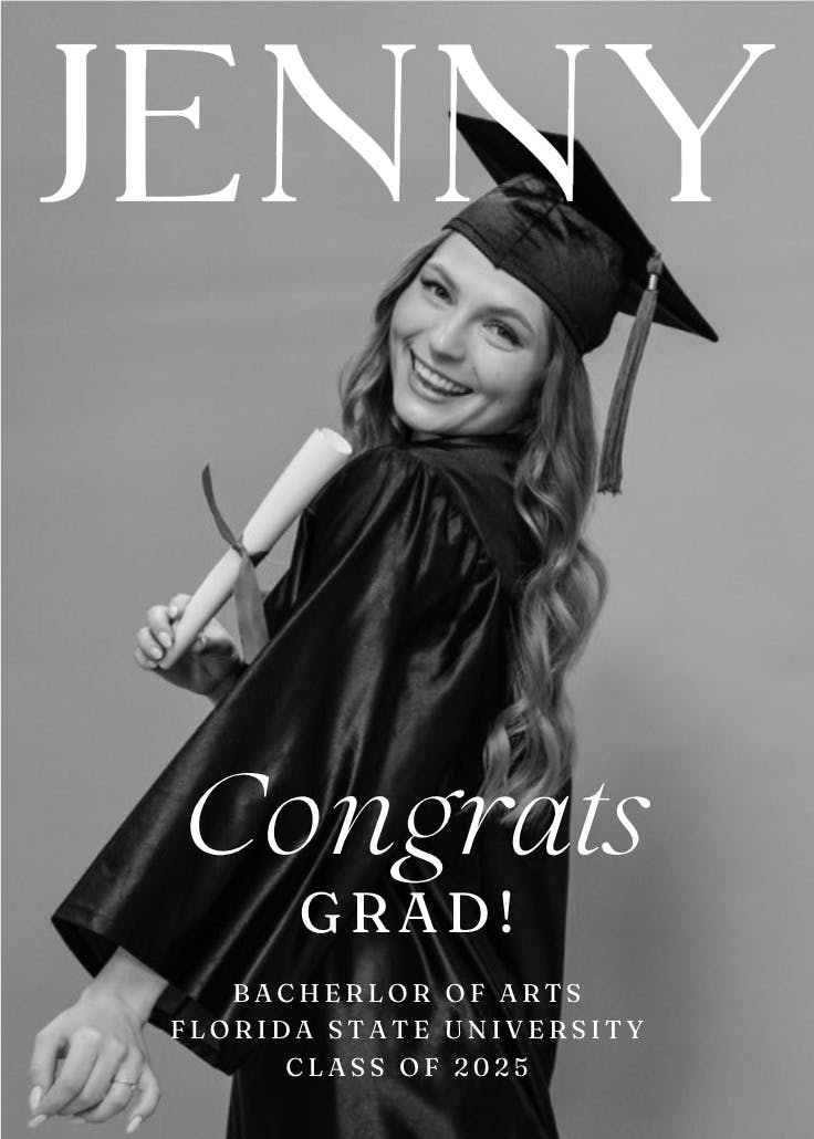 Glamour & glitz - anuncio de graduación