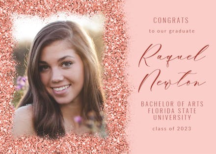 Glitter Abstract - Graduation Announcement