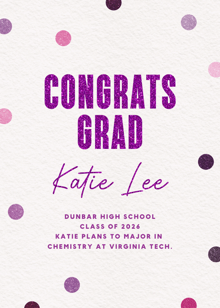 Glitz of dreams - graduation announcement