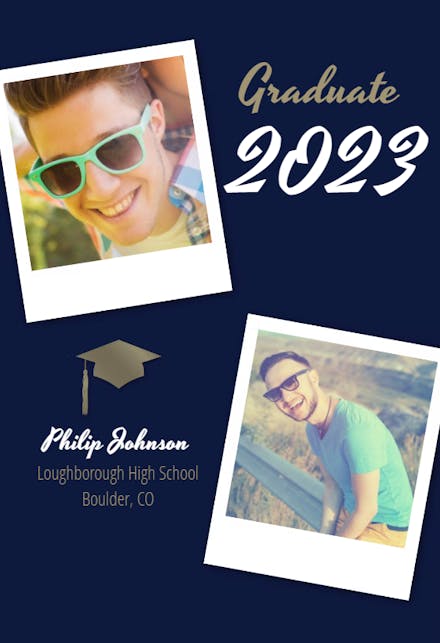 Golden Hat - Graduation Announcement