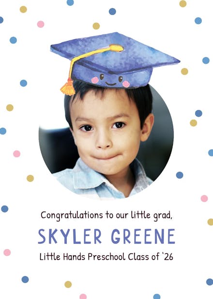 Grad hat - graduation announcement