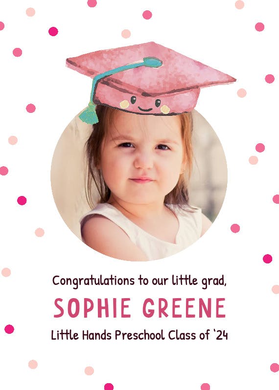 Grad hat - graduation announcement