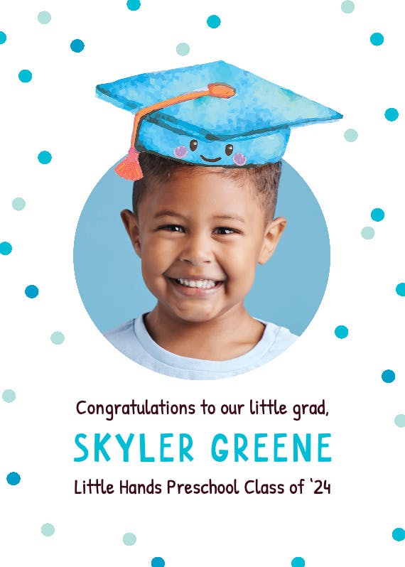 Grad hat -  anuncio de graduación