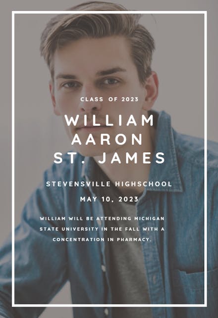 Grad Party - Graduation Announcement