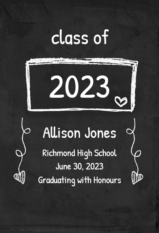 Graduating With Honors - Graduation Announcement Template (Free ...