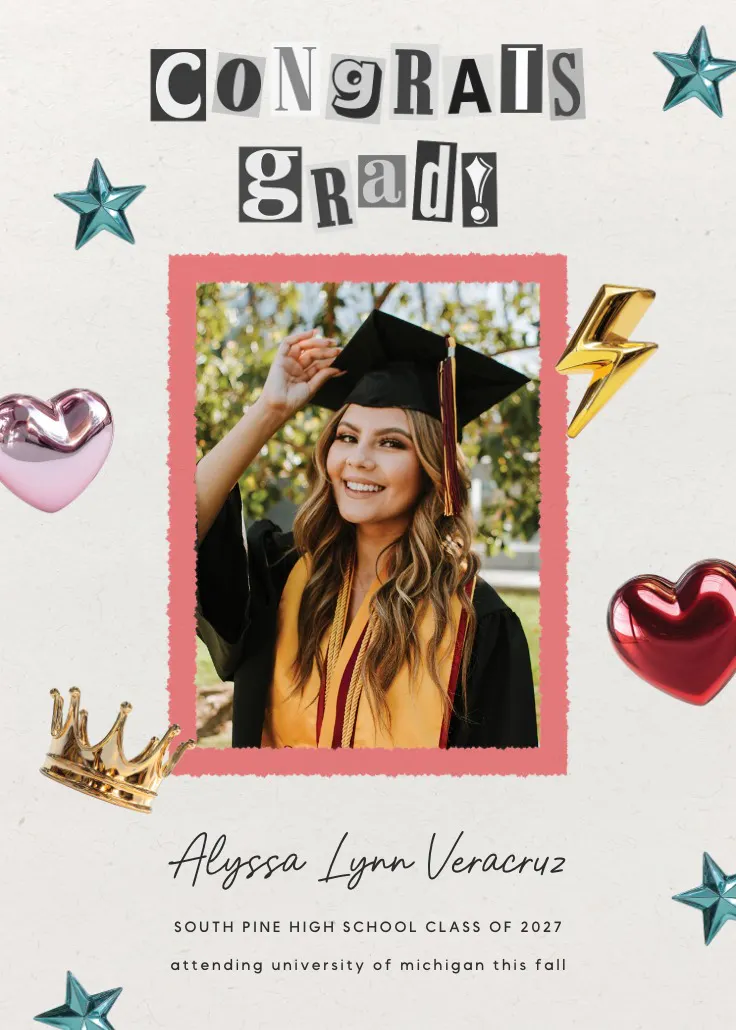 Graduation bash - annuncio di diploma o laurea