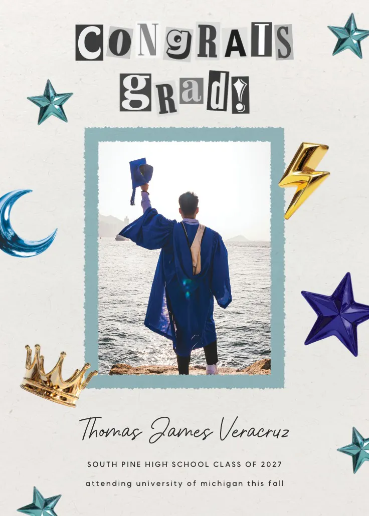 Graduation bash - annuncio di diploma o laurea