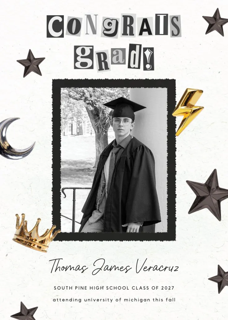 Graduation bash - annuncio di diploma o laurea