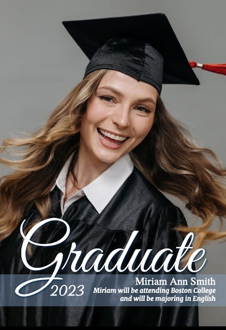 Happiness - Graduation Announcement