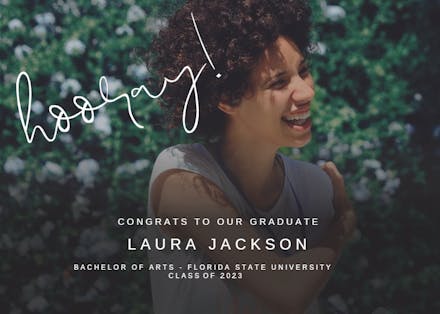 Hooray! - Graduation Announcement