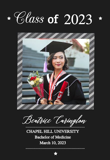 Modern Stripes - Graduation Announcement