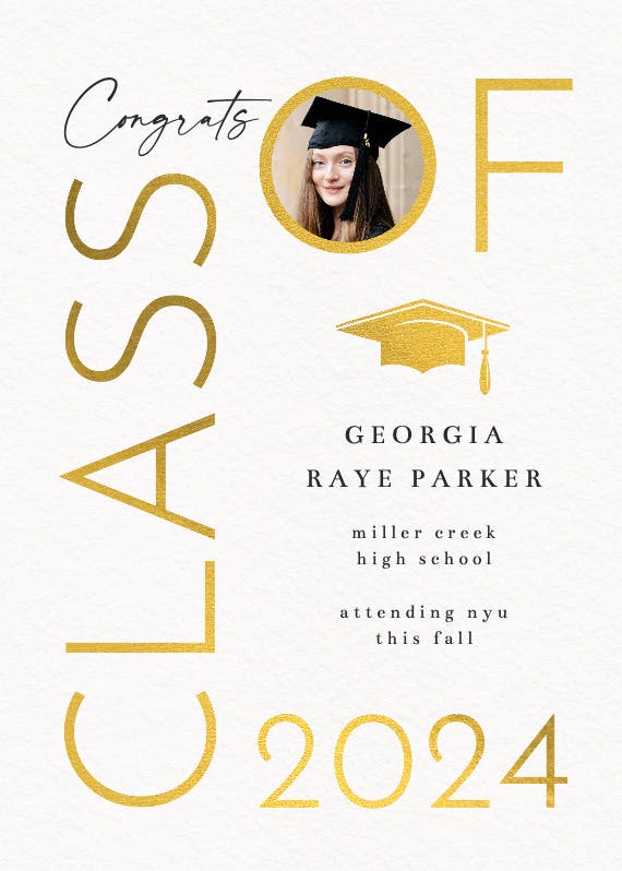 Off they go - graduation announcement