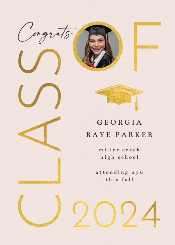 Off they go - graduation announcement