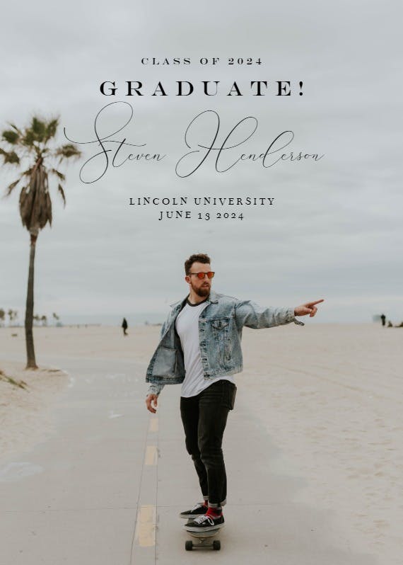 Only this moment - graduation announcement