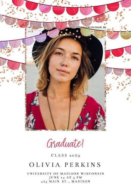 Party Flags - Graduation Announcement