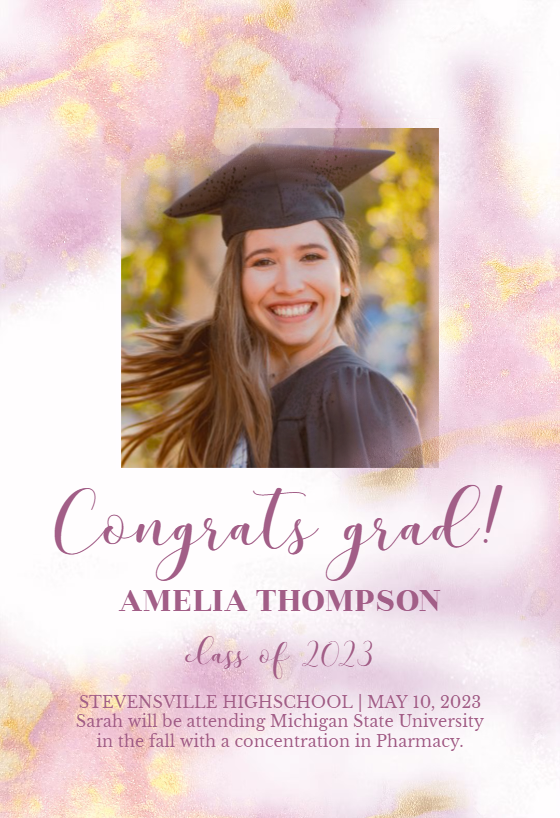 Bold Geometric Shapes - Graduation Announcement Template (Free ...