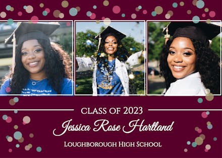 Polka-Decoration - Graduation Announcement