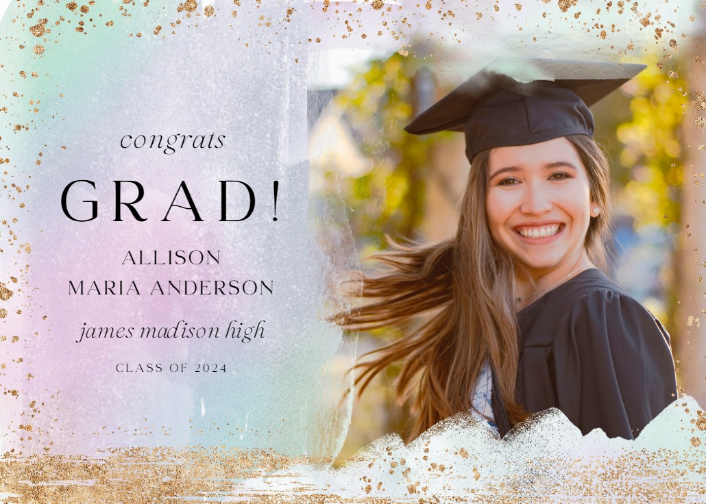 Lazy Daisy Corner - Graduation Announcement | Greetings Island