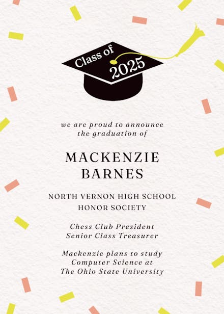 Retro frame - graduation announcement