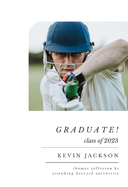 Rounded corner photo - Graduation Announcement