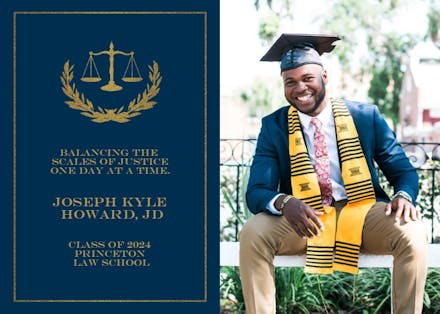 Scales Of Justice - Graduation Announcement Template (Free) | Greetings ...