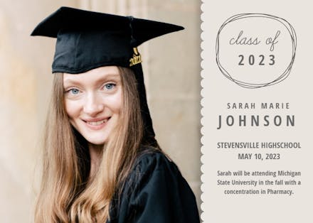 Scalloped Frame - Graduation Announcement