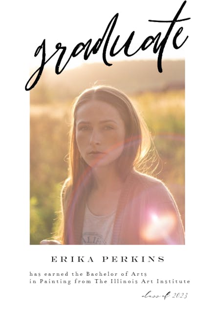 Script polaroid - Graduation Announcement