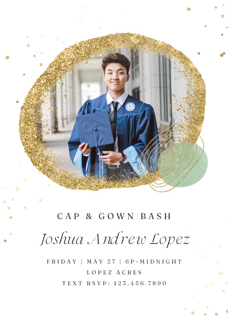 Shapes & Swirls - Graduation Announcement | Greetings Island