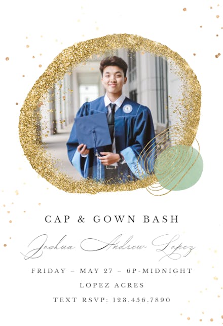 Shapes & Swirls - Graduation Announcement