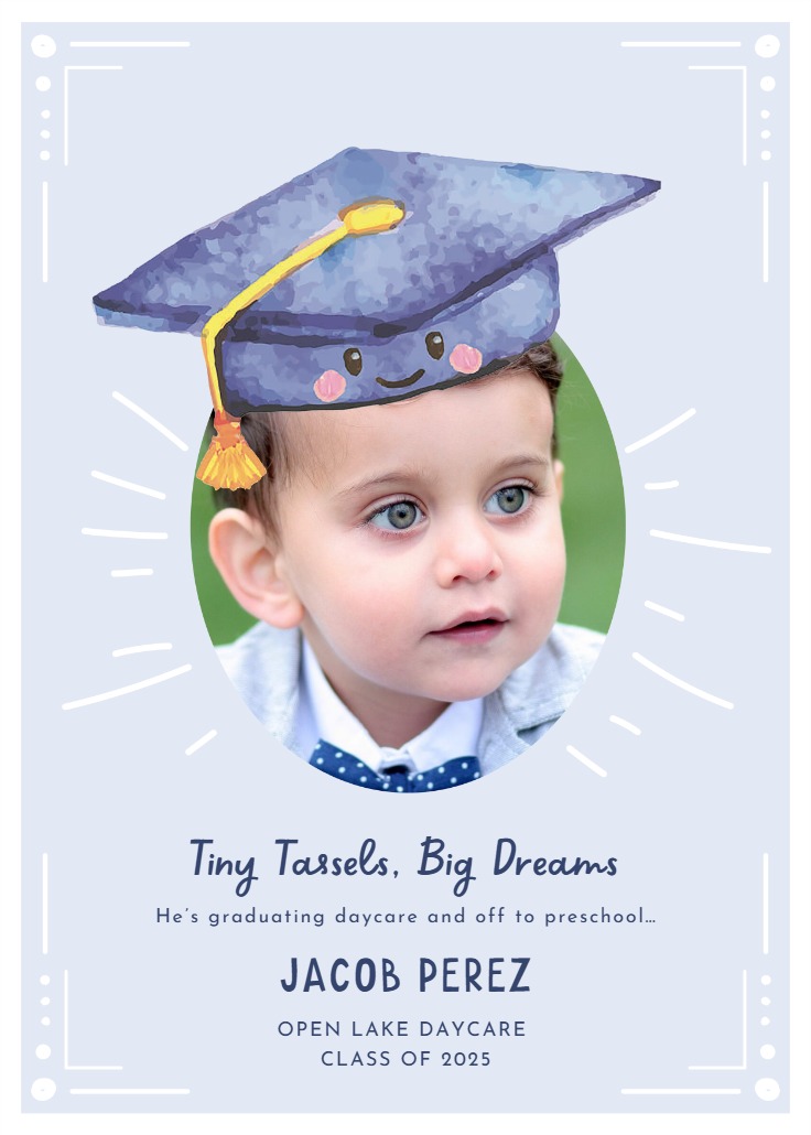 Small yet mighty Graduation Announcement (Free) Greetings Island