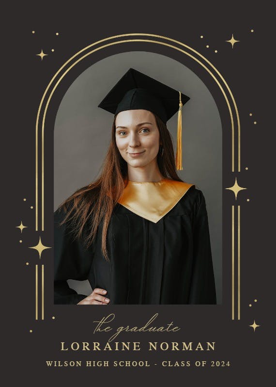 Sparkle arch -  anuncio de graduación