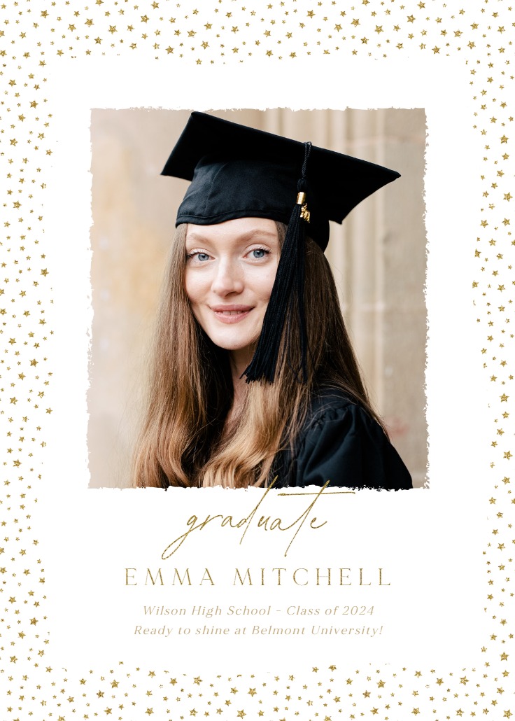 Sparkle stars - Graduation Announcement (Free) | Greetings Island