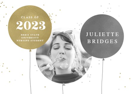 Surrealism balloons - Graduation Announcement